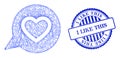Distress I Like This Seal and Net Favourite Heart Message Web Mesh Royalty Free Stock Photo