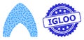Distress Igloo Seal and Recursion Igloo Home Icon Composition