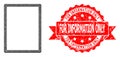 Distress For Information Only Stamp and Linear Empty Page Icon