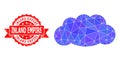 Distress Inland Empire Seal and Cloud Polygonal Mocaic Icon