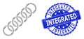Distress Integrated Round Seal Stamp and Recursion Circle Chain Icon Composition Royalty Free Stock Photo