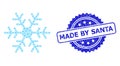 Distress Made by Santa Seal Stamp and Recursive Snowflake Icon Mosaic