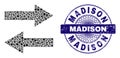Distress Madison Badge and Geometric Horizontal Flip Arrows Mosaic