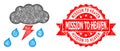 Distress Mission to Heaven Stamp Seal and Hatched Thunderstorm Icon