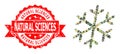 Distress Natural Sciences Stamp Seal and Snowflake Polygonal Mocaic Military Camouflage Icon