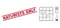 Distress Naturists Only Line Seal and Collage Function Chart Icon Royalty Free Stock Photo