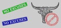 Distress No Excuses Badges and Network Reject Beef Web Mesh