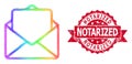 Distress Notarized Stamp and LGBT Colored Network Open Letter