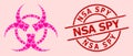 Distress NSA Spy Stamp Seal and Pink Valentine Biohazard Collage