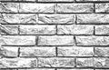 Distress old brick wall texture. Black and white grunge background. Vector illustration Royalty Free Stock Photo