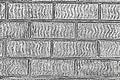Distress old brick wall texture. Design on the street. Royalty Free Stock Photo