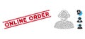 Distress Online Order Line Stamp and Mosaic Call Center Icon
