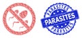 Distress Parasites Round Seal Stamp and Recursive Forbidden Sperm Icon Collage