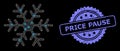 Distress Price Pause Seal and Bright Web Mesh Snowflake with Light Spots