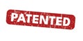 Red Grunge Patented Rubber Stamp Royalty Free Stock Photo