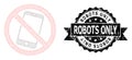 Distress Robots Only Ribbon Watermark and Mesh Carcass Forbidden Smartphone