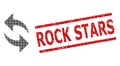 Distress Rock Stars Stamp and Halftone Dotted Refresh Royalty Free Stock Photo