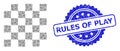 Distress Rules of Play Stamp and Recursion Chess Board Icon Mosaic