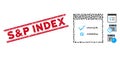 Distress S and P Index Line Seal with Mosaic Todo Items Calendar Page Icon