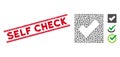 Distress Self Check Line Seal and Collage Check Icon