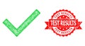 Distress Test Results Stamp and Net Yes Tick Icon