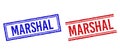 Distress Textured MARSHAL Stamp Seals with Double Lines