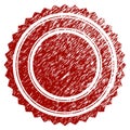 Distress Textured Round Rosette Seal