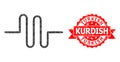 Distress Turkish Kurdish Seal And Pipeline Triangle Mocaic Icon