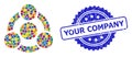Distress Your Company Stamp and Multicolored Mosaic Collaboration
