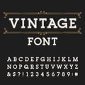 Distressed alphabet vector font.