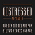 Distressed alphabet vector font.