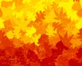 Distressed autumn leaves wallpaper