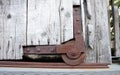 Distressed barn board door