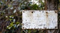 Distressed blank mockup of a Fixer Upper yard sign perfect for a renovation project. Royalty Free Stock Photo