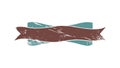 Distressed Brown Ribbon Banner Graphic, vector design Generative AI Royalty Free Stock Photo
