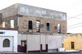 Distressed Commercial Storefront With Boarded Up Windows Royalty Free Stock Photo