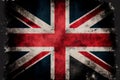 Distressed dark worn background of a Union Jack national flag of the United Kingdom Royalty Free Stock Photo