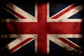 Distressed dark worn background of a vintage Union Jack national flag of the United Kingdom Royalty Free Stock Photo