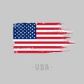 Distressed flag of the USA. American flag  in grunge style. Vector illustration Royalty Free Stock Photo