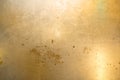 Distressed gold copper bronze sheet metal surface background Royalty Free Stock Photo
