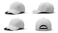Distressed gray baseball cap isolated on white background Royalty Free Stock Photo