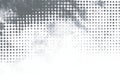 Distressed Gray Halftone Dot Pattern Grunge Texture on White Background Royalty Free Stock Photo