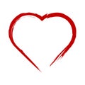 Distressed grunge heart. Romantic declaration of love. Valentine day. Card