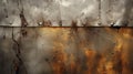 Distressed Metal With Apron: Abstract Design Wallpaper In Gray And Amber