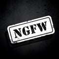 Distressed ngfw stamp on textured dark background Royalty Free Stock Photo