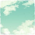 Teal colored Grunge Sky Background