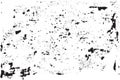 Distressed stained and splatter texture design with black and white colors. Rusty grunge effect and dust pile texture vector on a