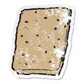 distressed sticker of a cartoon flapjack