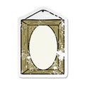 distressed sticker of a picture frame Royalty Free Stock Photo