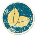 distressed sticker tattoo style icon of leaves Royalty Free Stock Photo